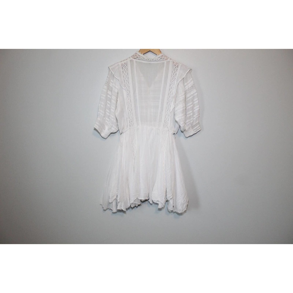 FP One Free People Sydney Dress Ivory Crochet Lace No Belt Womens Size XS H14560 - Picture 8 of 16